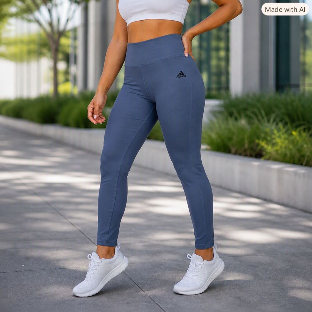 Adidas Women’s Blue Workout Leggings – Size Medium, EUC